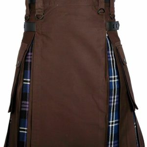 Men's High Quality Hybrid Kilt- Brown Cotton and Heritage of Scotland Tartan product photo