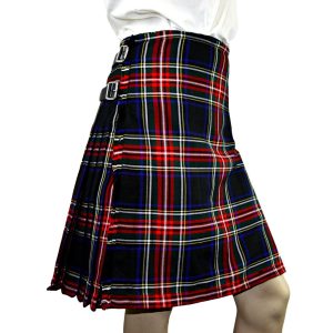 Black Stewart Heavyweight Poly Viscose Formal 8 Yard Kilt product photo