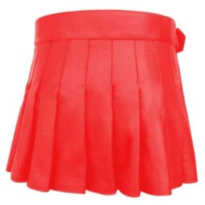 Buy New Leather Women Red Mini Kilt For Sale – Next Kilt