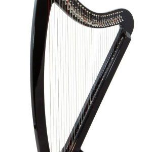 Camac DHC Blue Light 32 string Electro Harp in Black + Camac Harp Padded Bag product photo