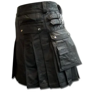 Black Leather Kilt product photo