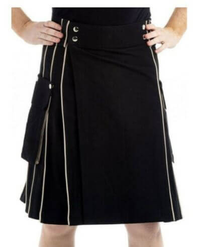 Black Utility Kilt Scottish Fashion Utility Kilts product photo Black Utility Kilt Scottish Fashion Utility Kilts product photo