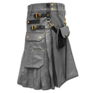 Celtic Leather Kilt with Leather Sporran – Next Kilt