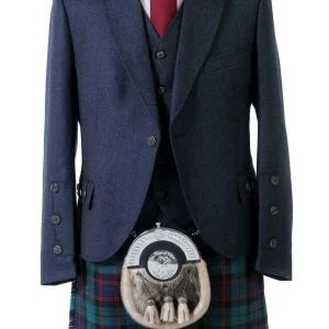Crail Highland Jacket and Waistcoat in Midnight Blue Arrochar Tweed product photo