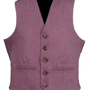 Bright Red/White Herringbone Tweed Braemar/Argyle Scottish Kilt Jacket & Vest – Next Kilt