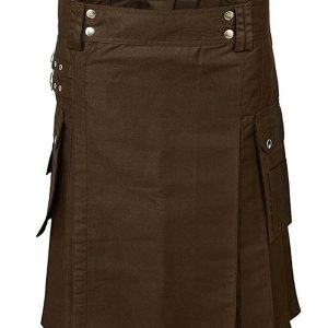 Scottish Fashion For Men Brown Utility Kilts product photo