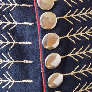 Men's Sokol Costume Embroidered Military Jacket Navy Blue and Golden Buttons – Next Kilt