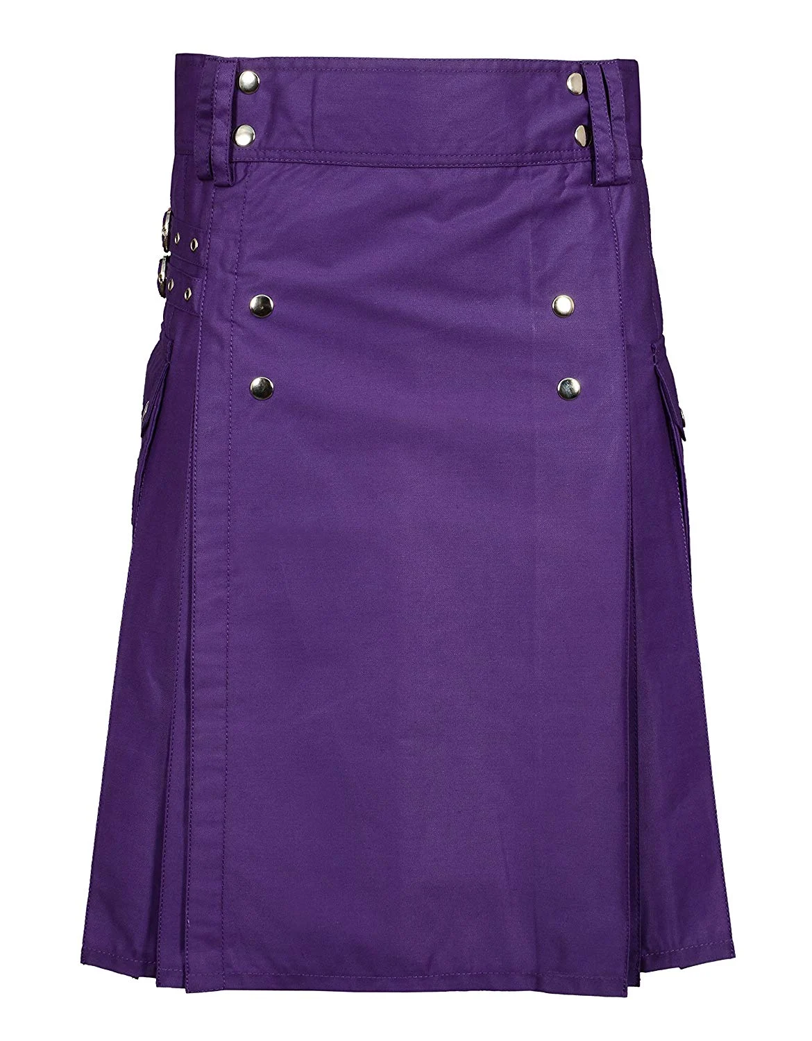Men's Purple Utility Kilt Made in 100% Cotton product photo Men's Purple Utility Kilt Made in 100% Cotton product photo