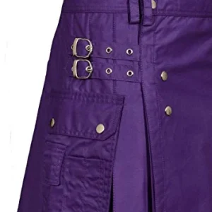 Men's Purple Utility Kilt Made in 100% Cotton – Next Kilt