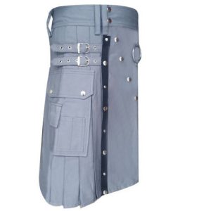 New Men's Handmade Stylish Gray Utility Fashion kilt – Next Kilt