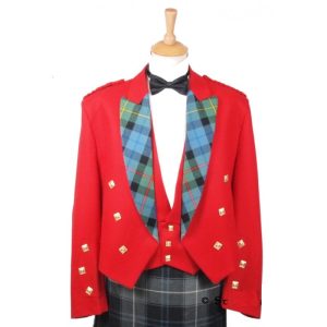 RED Prince Charlie Jacket & 3 button Waistcoat product photo
