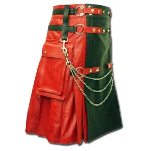 Red & Black Leather Fashion Kilt – Next Kilt