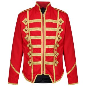 Men's Military Army Gold Hussar Drummer Officer Music Festival Parade Jacket product photo