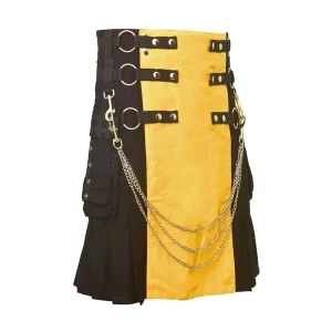 Scottish Black and Yellow Utility Kilt For Active Man – Next Kilt