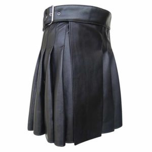 Men's New Side Belted Leather Kilt product photo