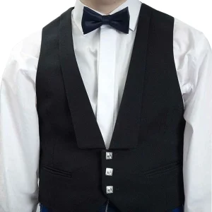 Prince Charlie Vest Black – Next Kilt