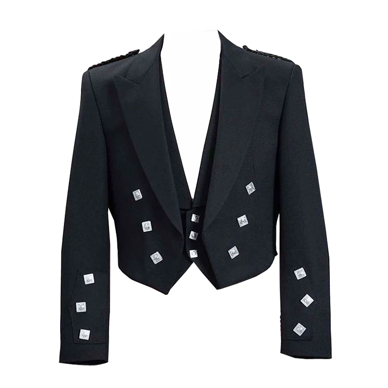 Prince Charlie Kilt Jacket With 3 Button Waistcoat/Vest product photo Prince Charlie Kilt Jacket With 3 Button Waistcoat/Vest product photo