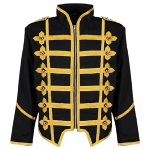 Men Military Army Gold Hussar Drummer Halloween Festival Parade Jacket – Next Kilt