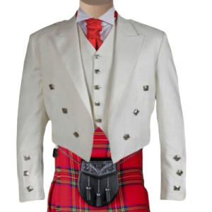 White Prince Charlie Jacket & Waistcoat product photo