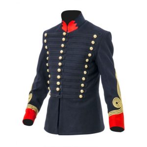 Navy Blue and Red British Military Hussar Jacket product photo