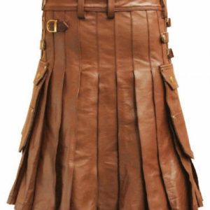 Brown Leather Utility Kilt With Sporran – Next Kilt