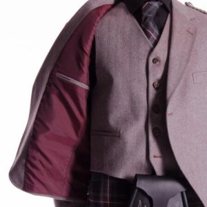 Crail Jacket and Vest in Rust Herringbone fabric – Next Kilt