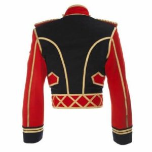 Men's  Military Officer Jacket Red And Black Cotton – Next Kilt