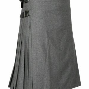 Highland Traditional Scottish premium quality 8 Yard Professional Gray Wool Kilt – Next Kilt