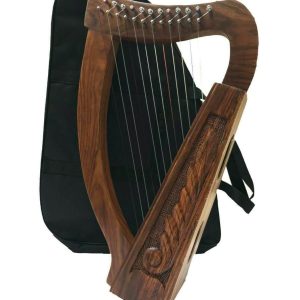 Irish Harp 12 Strings, Shesham Wood + Free Carry Bag & Tuning key product photo