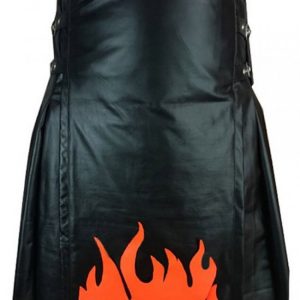 Modern Flame Leather Kilt for Men product photo