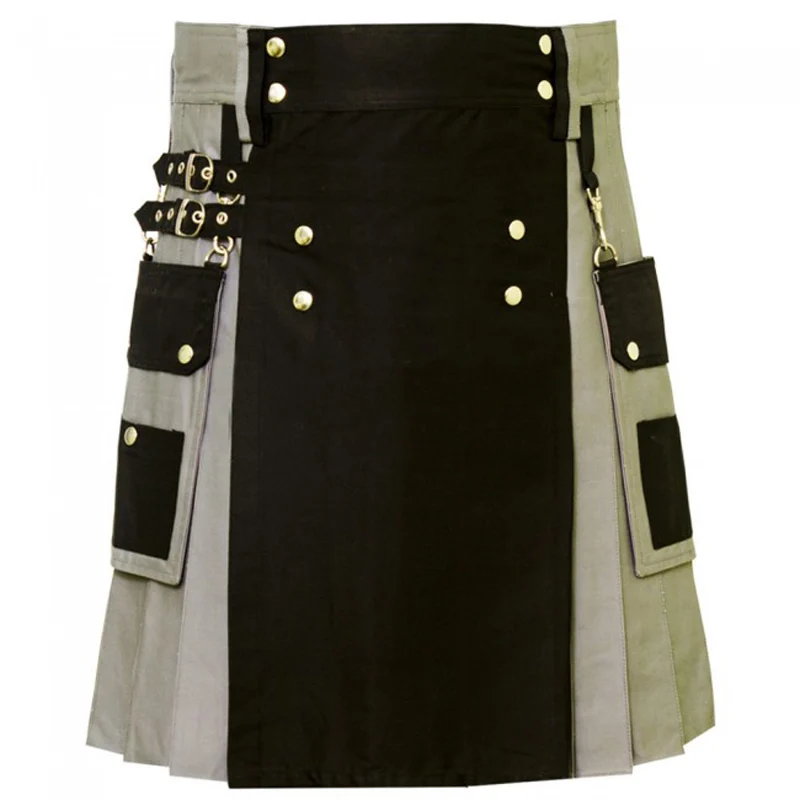 Hybrid Kilt Black and Grey product photo Hybrid Kilt Black and Grey product photo