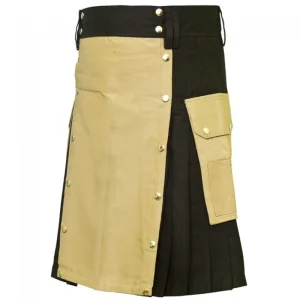 Hybrid Kilt Black and Khaki – Next Kilt