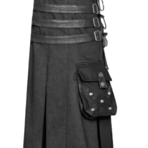 Gothic Cotton Utility Kilt for Men