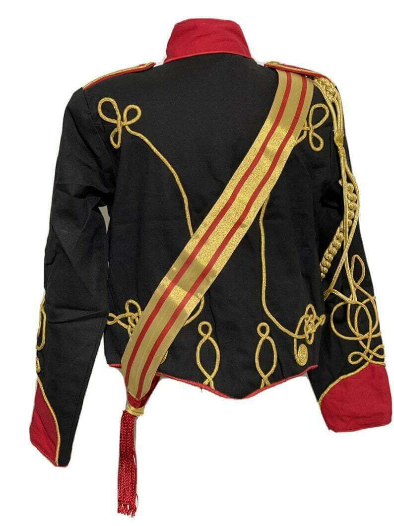 jack-10.jpg New 5 pcs men's Black Jacket Ceremonial Hussar Officers with Aiguillette – Next Kilt
