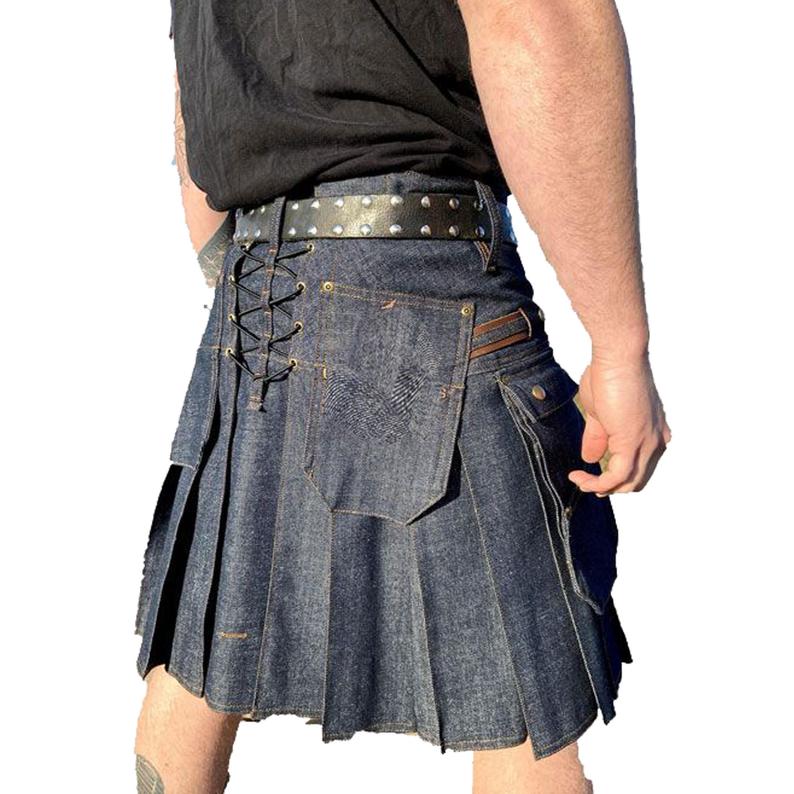 jacket-13-1.jpg Men's Blue Denim Utility Kilt – Next Kilt