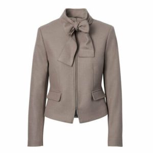 New Italian Wool Blend Bow Neck Jacket product photo