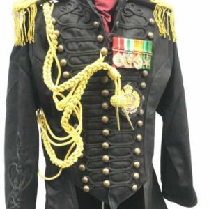 Steampunk Military's Style Coat With Black Braid product photo