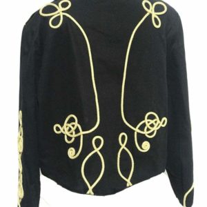 Men's Hussar Black Military Jacket With Gold Cord Braids – Next Kilt