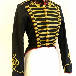 Women's Ring Master Hussar Officers Black Red Tail Coat product photo