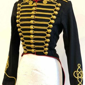 Women's Ring Master Hussar Officers Black Red Tail Coat – Next Kilt