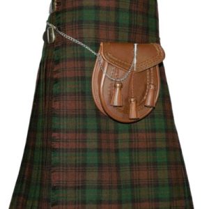Traditional Brown Watch Tartan kilt Custom Made Leather Strap product photo