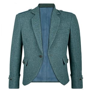 TWEED ARGYLL KILT JACKET GREEN