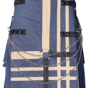 New Stylish Blue Cotton Utility Kilt product photo
