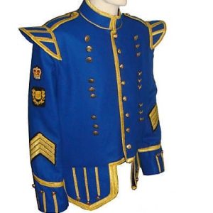 New Blue Pipers Drummers Tunic Doublet Jacket product photo