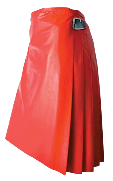 Red Gladiator Genuine Leather Kilt product photo Red Gladiator Genuine Leather Kilt product photo