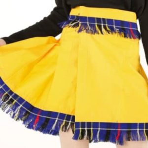 Beautiful Women Yellow Tartan Skirt product photo