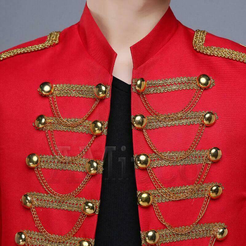 Military Uniform Hussar Jacket Artillery Stage Drummer Military Uniform Hussar Jacket Artillery Stage Drummer