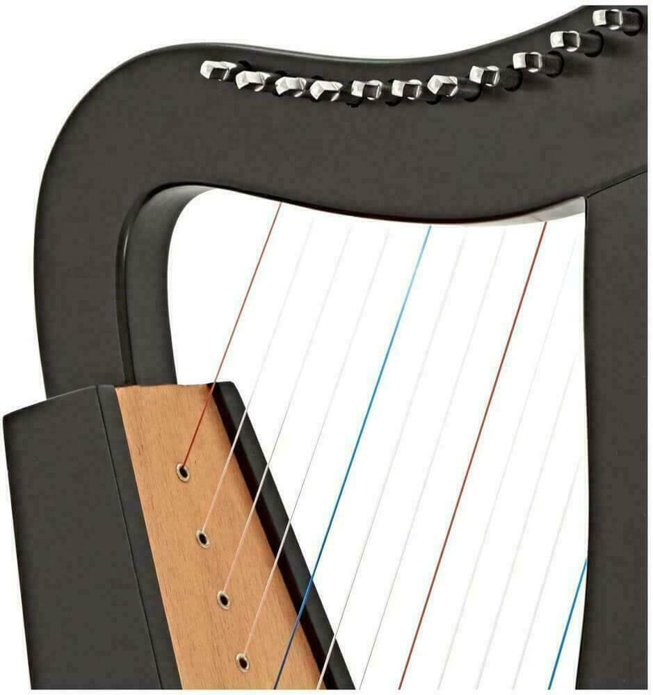 s-l1600-1-10.jpg 12 String Black Celtic Harp, Rosewood Irish Engraved Harp and Free Black Bag – Next Kilt