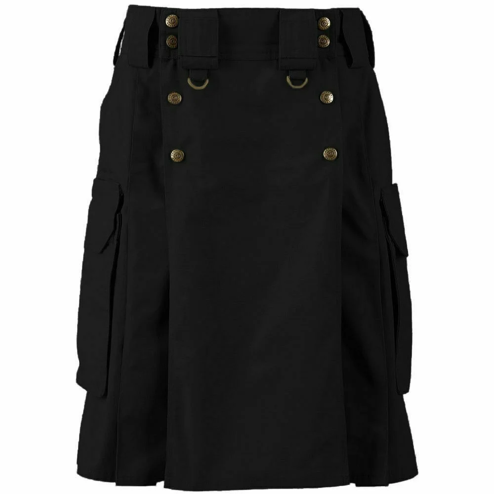 s-l1600-1-4.jpg Black Tactical Men's Combat Cargo Kilt – Next Kilt