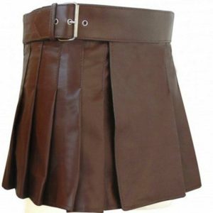 2020 Buy New leather Brown utility kilt women Scottish kilt product photo